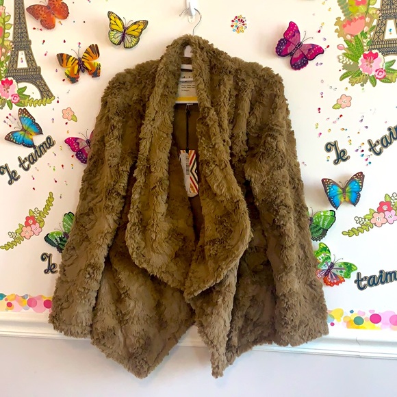 ❣️DYLAN bu True Grit❣️Textured Silky Raw Edge Coat - Picture 7 of 7